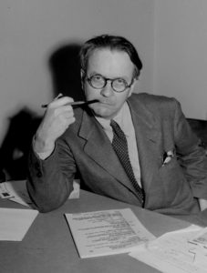 Mystery novelist and screenwriter Raymond Chandler, shown in a 1946 portrait, created private eye Philip Marlowe in the novels "The Big Sleep," "Farewell My Lovely," and "The Long Goodbye." His screenplays included "Double Indemnity," "The Blue Dahlia," and "Strangers on a Train." (AP Photo)